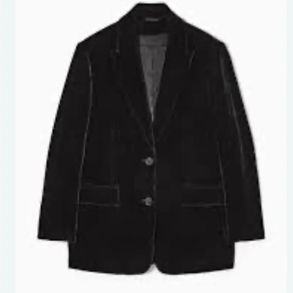 COS Black Velvet Blazer size 14 NWOT - Picture 1 of 11